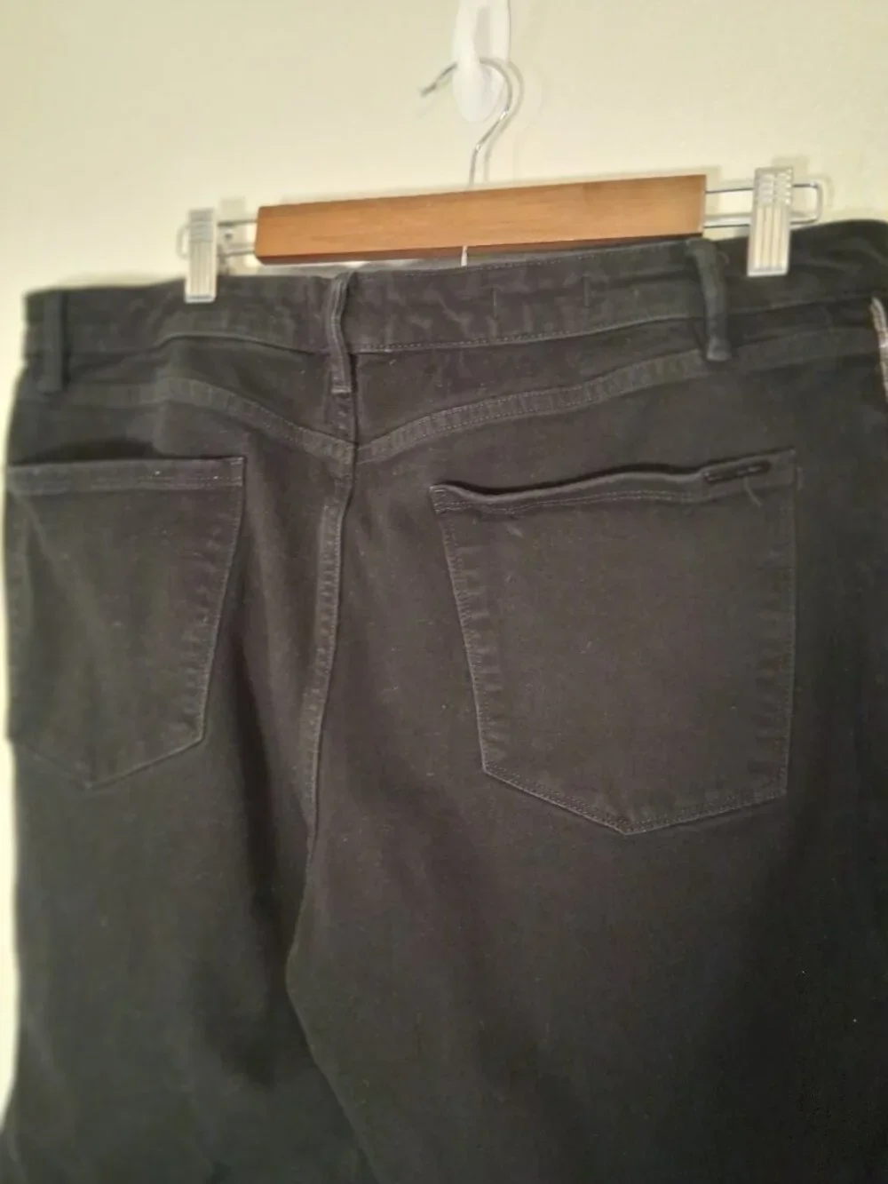 White House Black Market Women's High Rise Embellished Trim Straight Jeans SZ 16